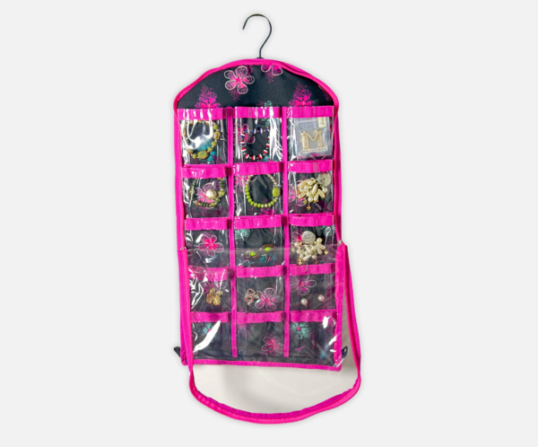 68 Organizador de accesorios | Negro y fucsia