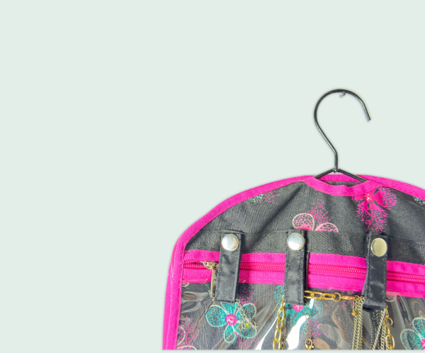 71 Organizador de accesorios | Negro y fucsia